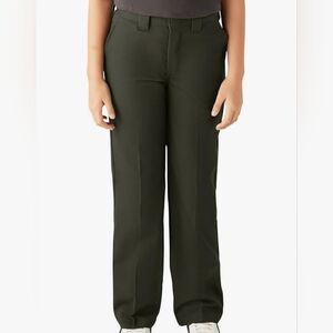 Boys Dickies Twill Pants Dark Green Straight-Leg Pants Size 16 NWT